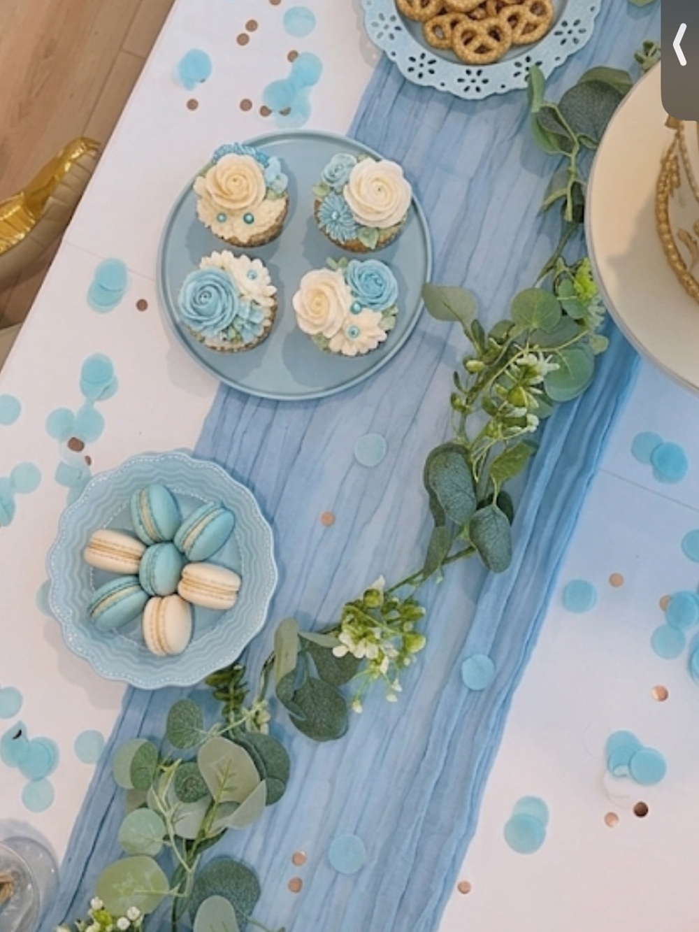 Artificial eucalyptus garland table setting